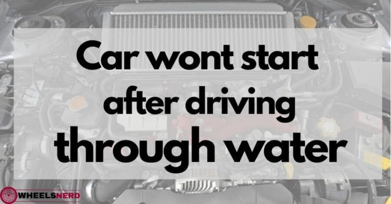 car wont start after driving through water