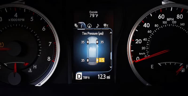 2020 RAV4 tire pressure display