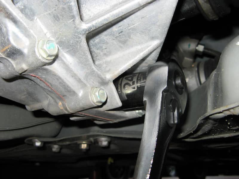 Replace the 2AZ-FE transmission fluid