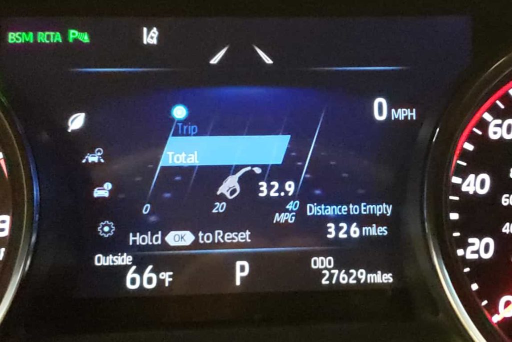 toyota camry distance to empty reset