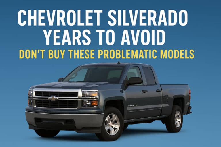 Chevrolet Silverado years to avoid